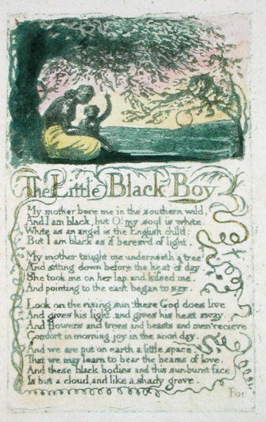 The Little Black Boy, plate 5 from Songs of Innocence by William Blake